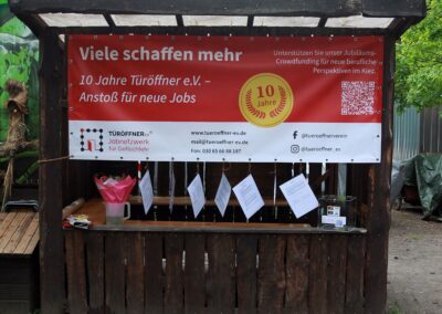Banner bei der Feier